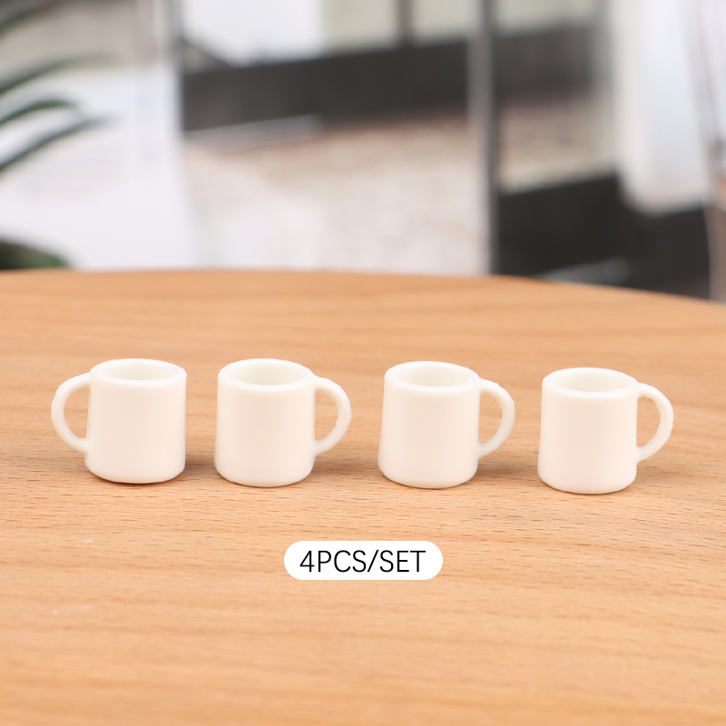 Model Kit Fantasy - 4 Stück/Set 1:12 Puppenhaus Miniatur Tasse