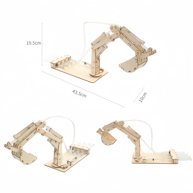 Model Kit Tool - DIY-Hydraulikbagger-Modell-STEM-Kit für Kinder – physikalisches experimentelles