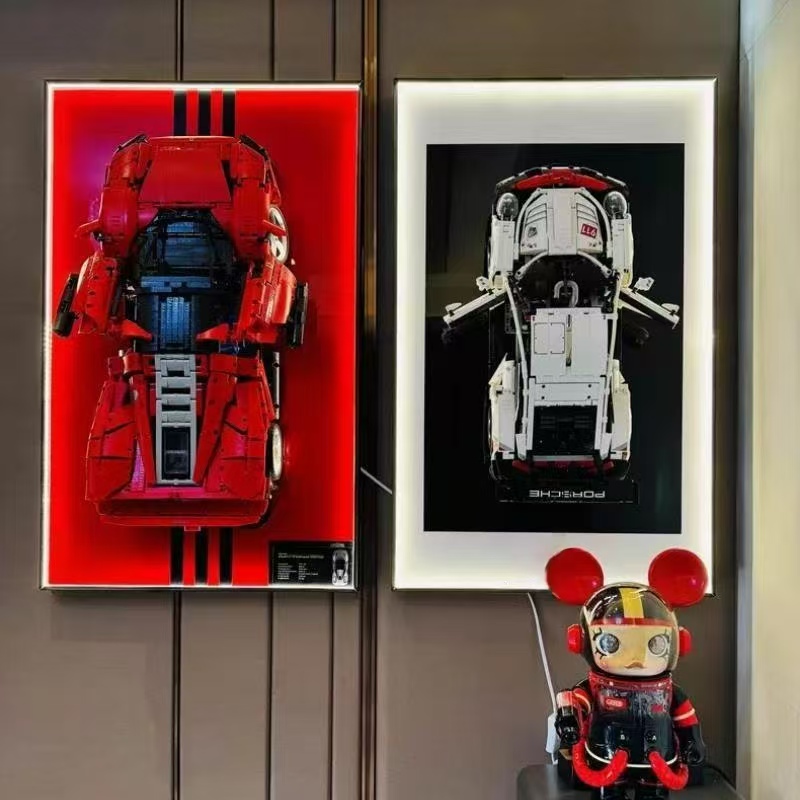 Model Kit Ferrari - Nur Display-Wandtafel, geeignet für Lego Technic