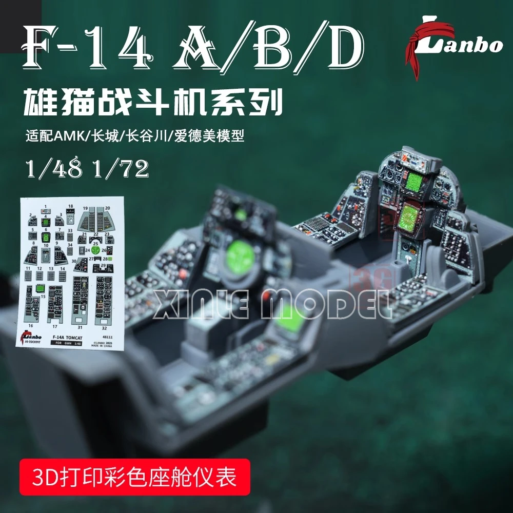 Model Kit Wall E - Lanbo 3D-Farbcockpit-Instrument F-14A/B/D-Serie Kämpfer, für den