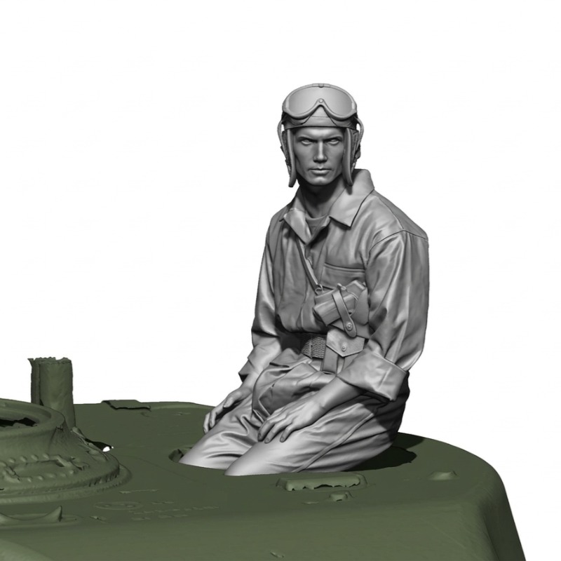 Model Kit Ww2 - Maßstab 1:16, Druckguss-Harzfigur, zusammengebauter Modellbausatz, Diorama-Skulptur