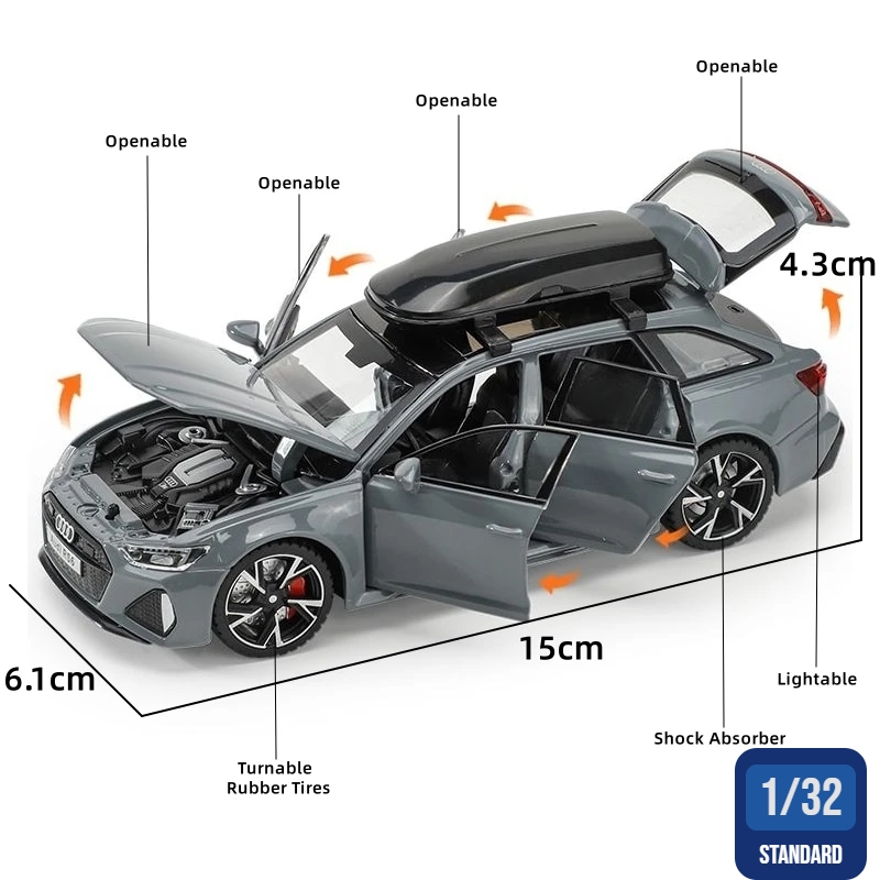 1/32 Audi RS6 Miniatur-Druckgu – Model Kit Ferrari Bewertung und Preis