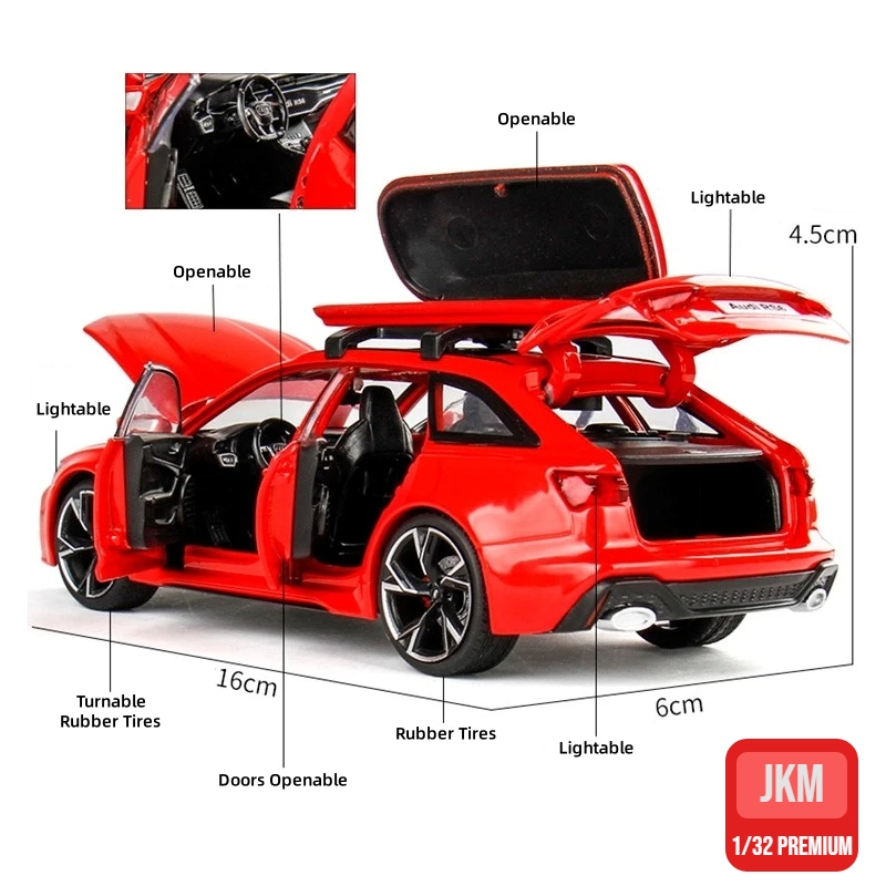 1/32 Audi RS6 Miniatur-Druckgu – Model Kit Ferrari Bewertung und Preis